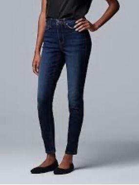 simply vera wang skinny jeans Dark Wash Denim(SKU689)